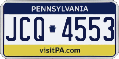 PA license plate JCQ4553