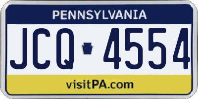 PA license plate JCQ4554