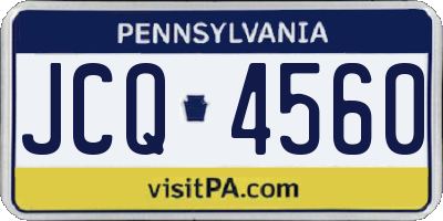 PA license plate JCQ4560