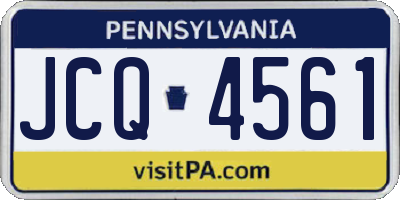 PA license plate JCQ4561