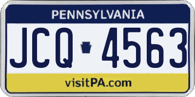 PA license plate JCQ4563