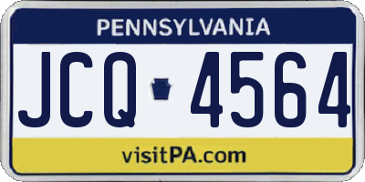 PA license plate JCQ4564