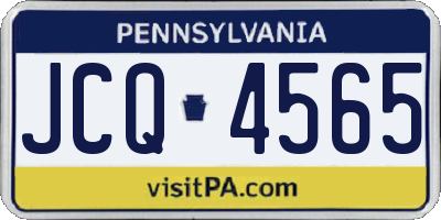 PA license plate JCQ4565