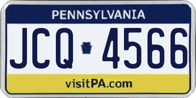 PA license plate JCQ4566