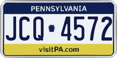 PA license plate JCQ4572
