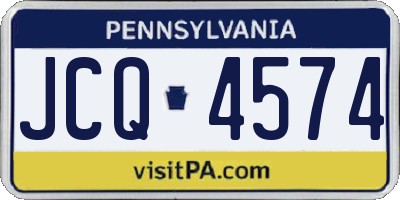 PA license plate JCQ4574