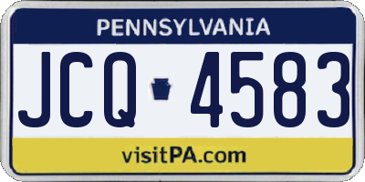 PA license plate JCQ4583
