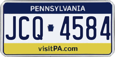 PA license plate JCQ4584