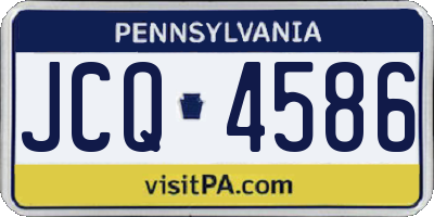 PA license plate JCQ4586