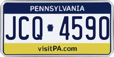PA license plate JCQ4590