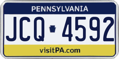 PA license plate JCQ4592