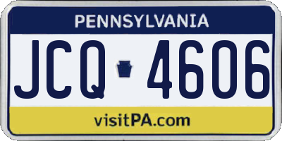 PA license plate JCQ4606