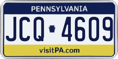 PA license plate JCQ4609