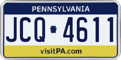 PA license plate JCQ4611