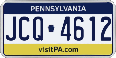 PA license plate JCQ4612
