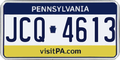 PA license plate JCQ4613