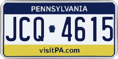 PA license plate JCQ4615