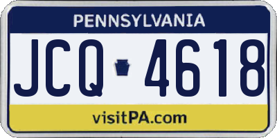 PA license plate JCQ4618