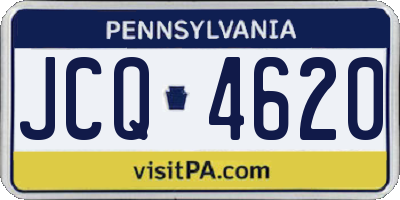 PA license plate JCQ4620
