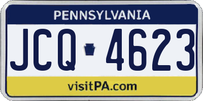 PA license plate JCQ4623