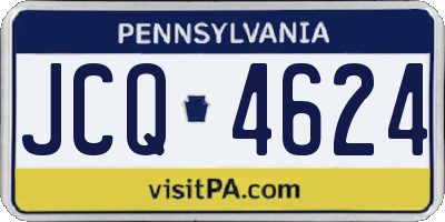 PA license plate JCQ4624