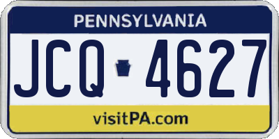PA license plate JCQ4627