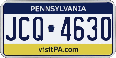 PA license plate JCQ4630