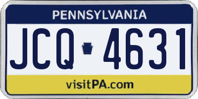 PA license plate JCQ4631