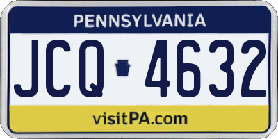 PA license plate JCQ4632