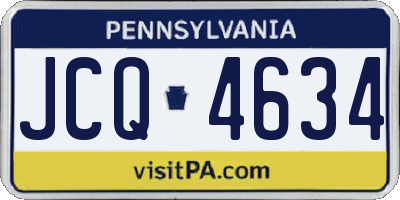 PA license plate JCQ4634