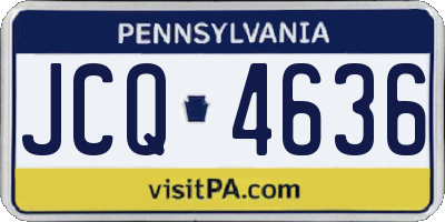 PA license plate JCQ4636