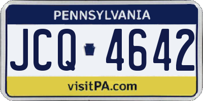 PA license plate JCQ4642