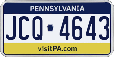 PA license plate JCQ4643
