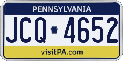 PA license plate JCQ4652