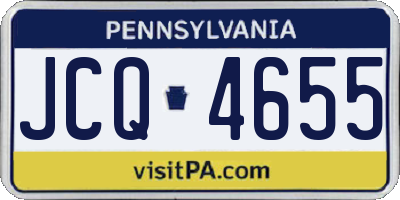 PA license plate JCQ4655