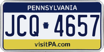 PA license plate JCQ4657