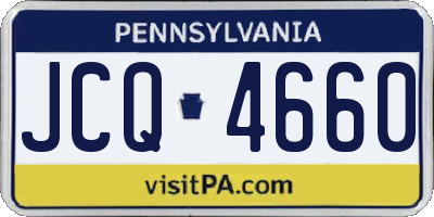 PA license plate JCQ4660