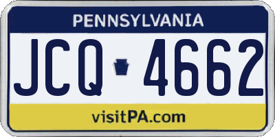 PA license plate JCQ4662