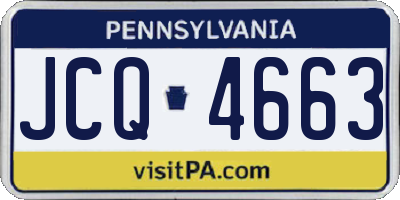 PA license plate JCQ4663
