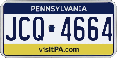 PA license plate JCQ4664