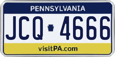 PA license plate JCQ4666