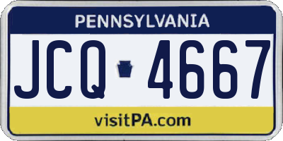 PA license plate JCQ4667