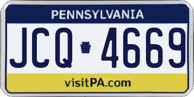 PA license plate JCQ4669