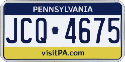 PA license plate JCQ4675