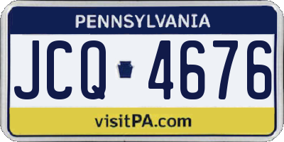 PA license plate JCQ4676