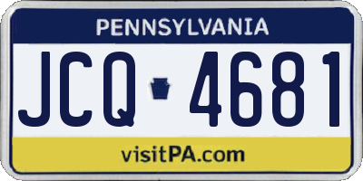 PA license plate JCQ4681