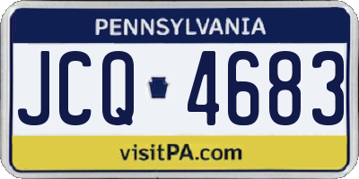 PA license plate JCQ4683