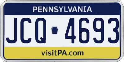 PA license plate JCQ4693