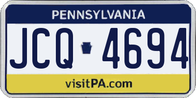 PA license plate JCQ4694