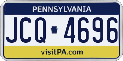 PA license plate JCQ4696
